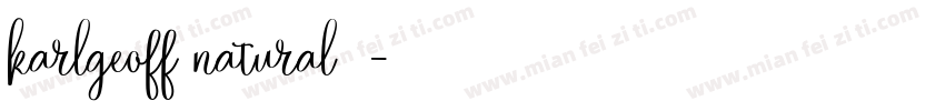 karlgeoff natural字体字体转换
